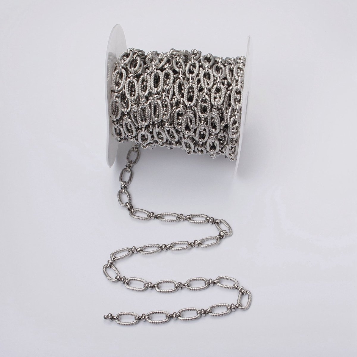 24k Gold Plated Figaro Long and Short Fancy Unfinished Chain in Gold & Silver | ROLL-1139 ROLL-1140 Clearance Pricing