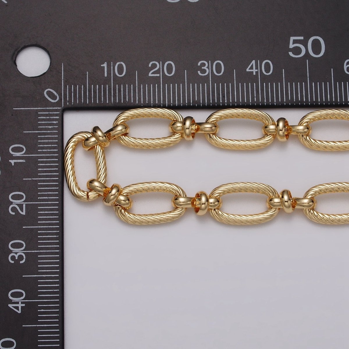 24k Gold Plated Figaro Long and Short Fancy Unfinished Chain in Gold & Silver | ROLL-1139 ROLL-1140 Clearance Pricing