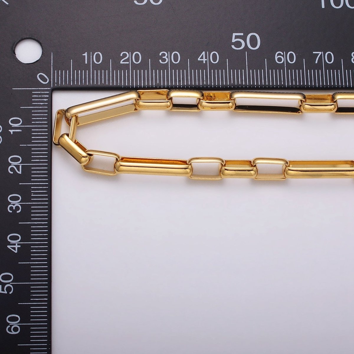 24k Gold Filled Figaro Long and Short Fancy Unfinished Yard Chain in Gold & Silver | ROLL-1322 Clearance Pricing