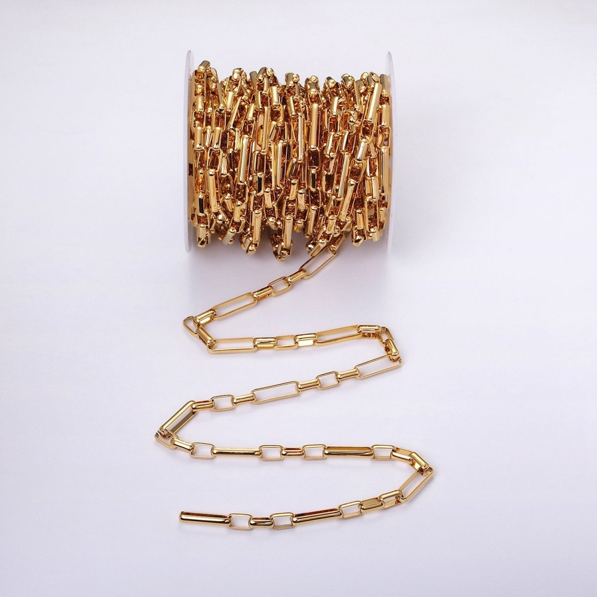 24k Gold Filled Figaro Long and Short Fancy Unfinished Yard Chain in Gold & Silver | ROLL-1322 Clearance Pricing