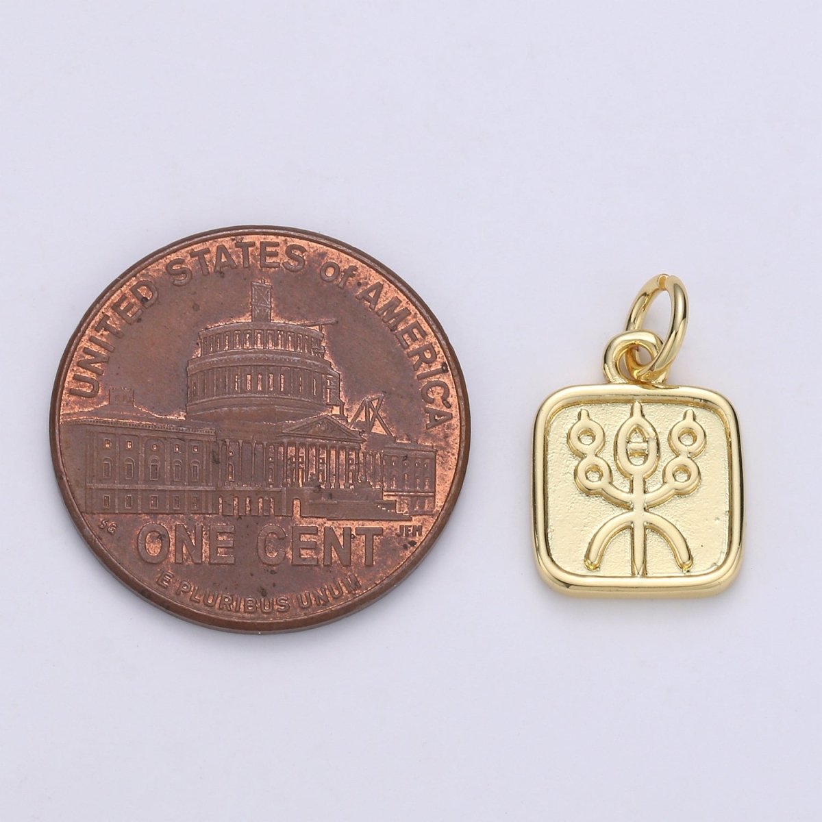 24K Gold Filled Fire Charm For Jewelry Making, Necklace Earring Bracelet Anklet Component Supply, For Gift E-072 - DLUXCA