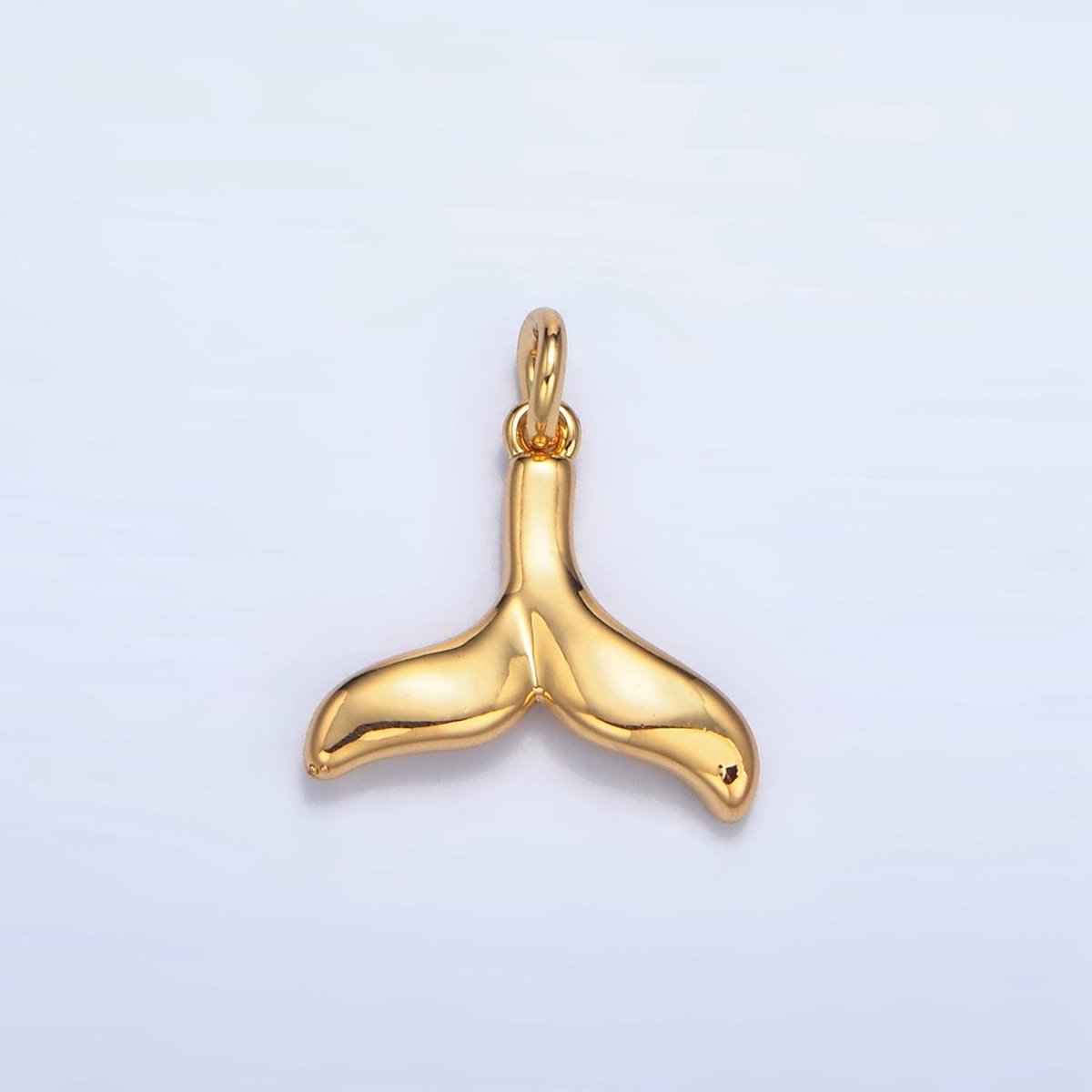 24K Gold Filled Fish Tail Minimalist Multidimensional Charm | W085