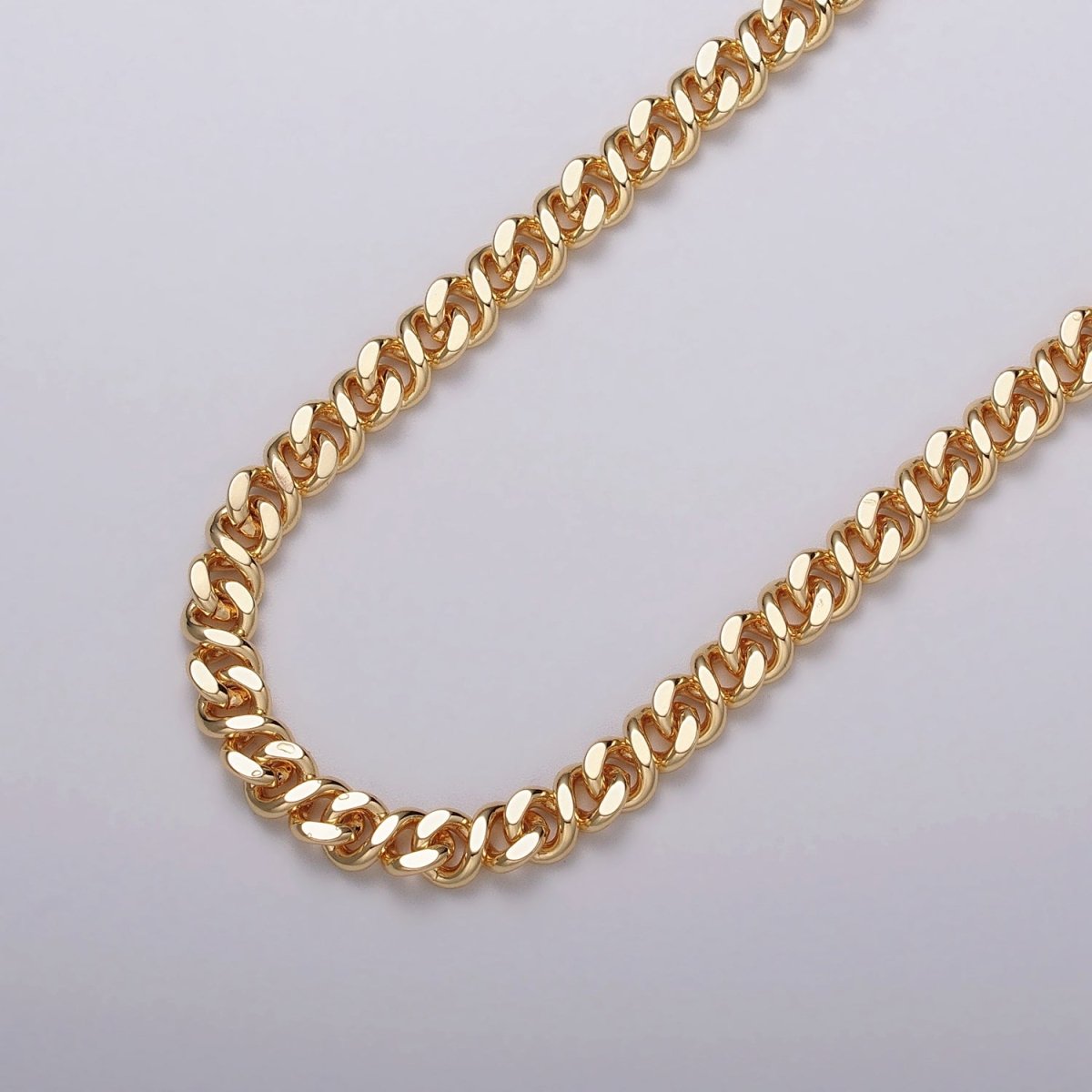 24k Gold Filled Flat Double Curb Figaro Eight Designed Unfinished Chain by Yard in Gold & Silver | ROLL-1053, ROLL-1107 Clearance Pricing