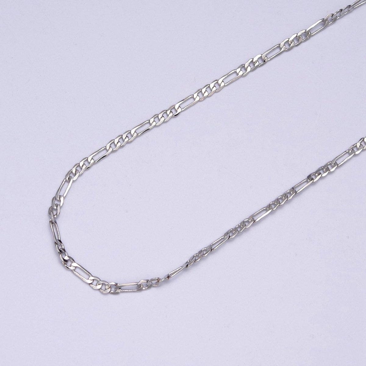 24K Gold Filled Flat Figaro Chain, Dainty 2mm Unfinished Chain in Gold & Silver For Jewelry Making | ROLL-670, ROLL-671 Clearnce Pricing