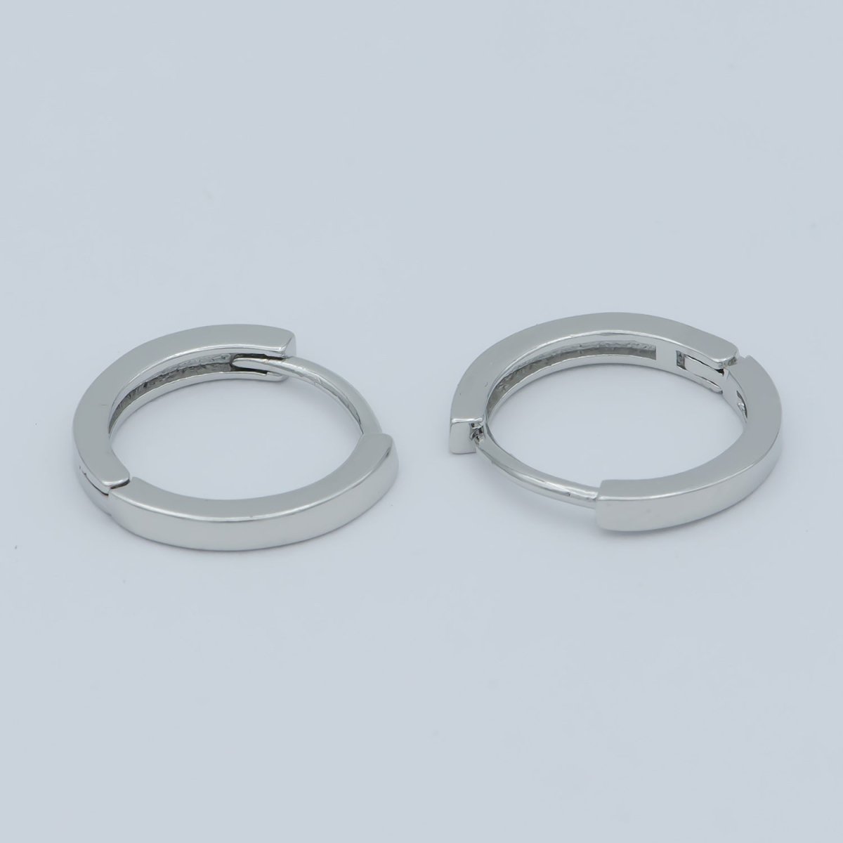 24K Gold Filled Flat Minimalist Huggie Earrings in Gold, Silver & Rose Gold | AB1208 - AB1210