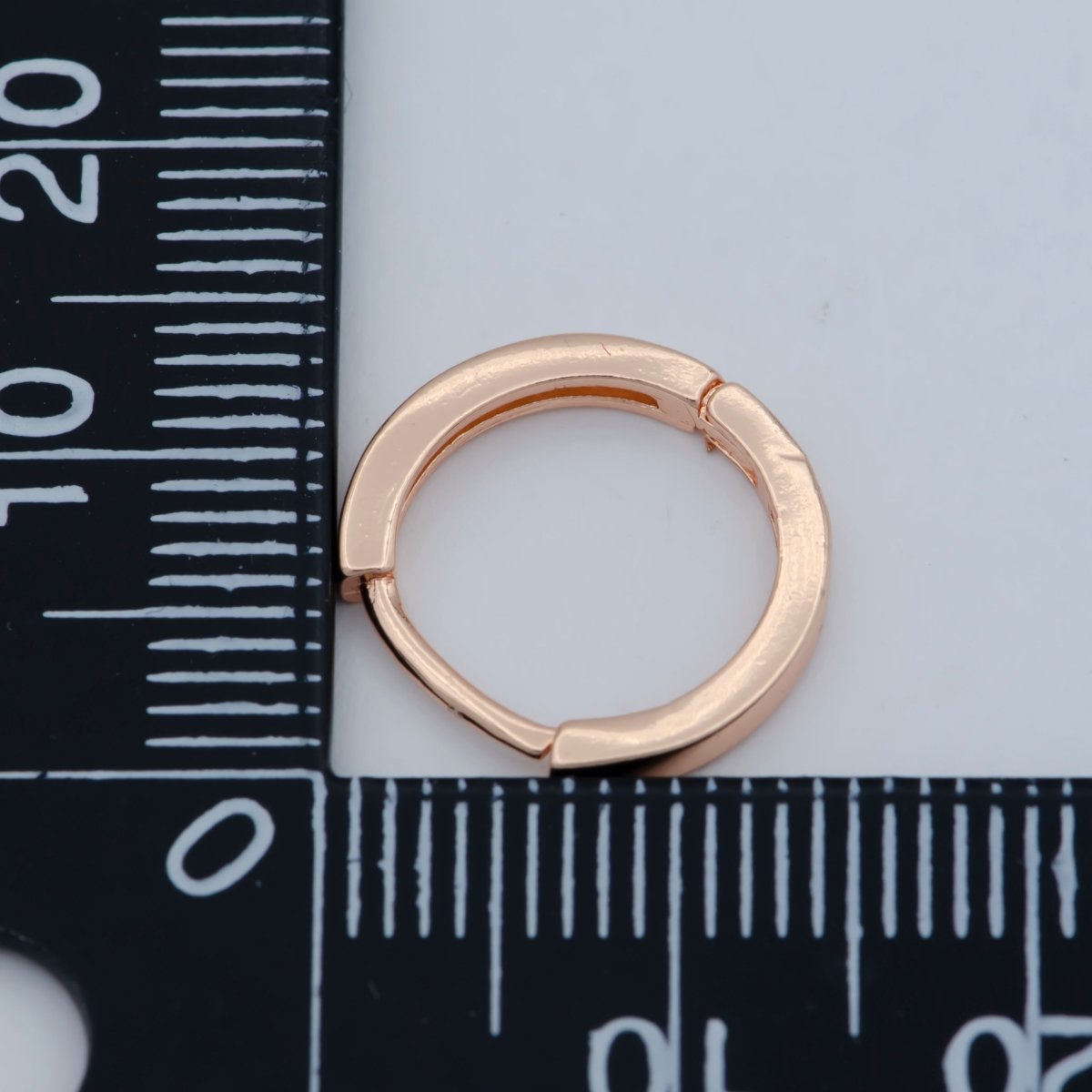 24K Gold Filled Flat Minimalist Huggie Earrings in Gold, Silver & Rose Gold | AB1208 - AB1210