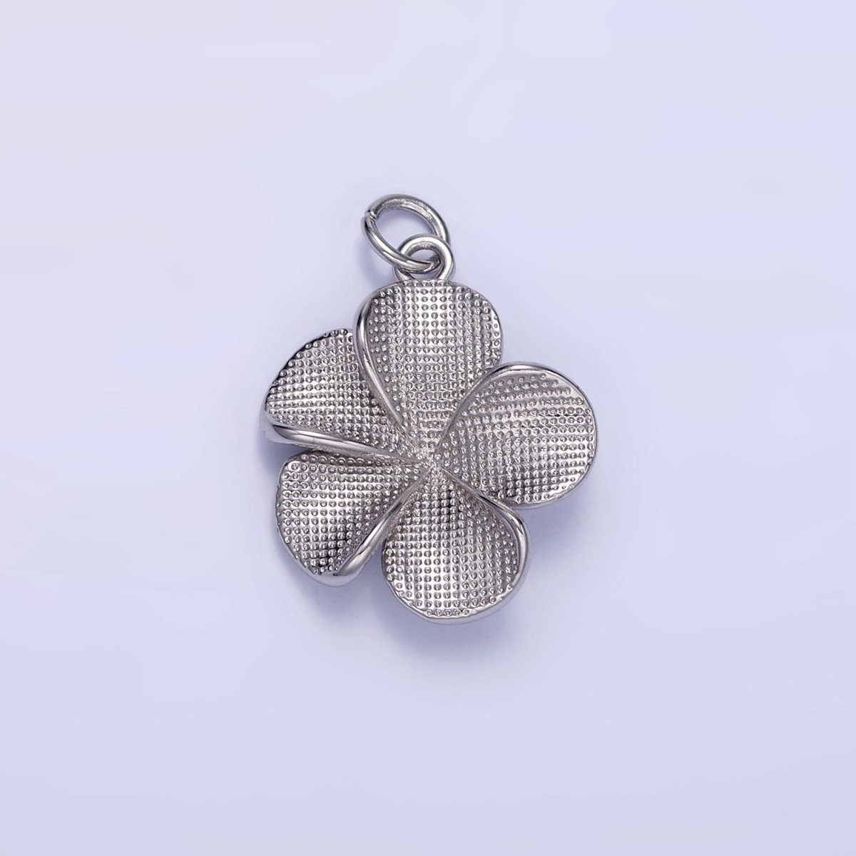 24K Gold Filled Flower Textured Charm in Gold & Silver | C560