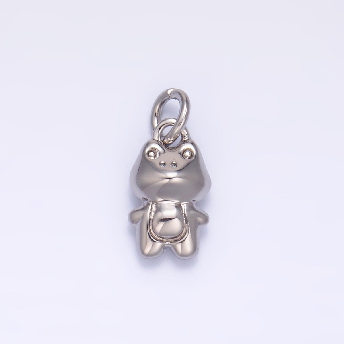 24K Gold Filled Frog Animal 3D Multidimensional Charm in Gold & Silver | W873