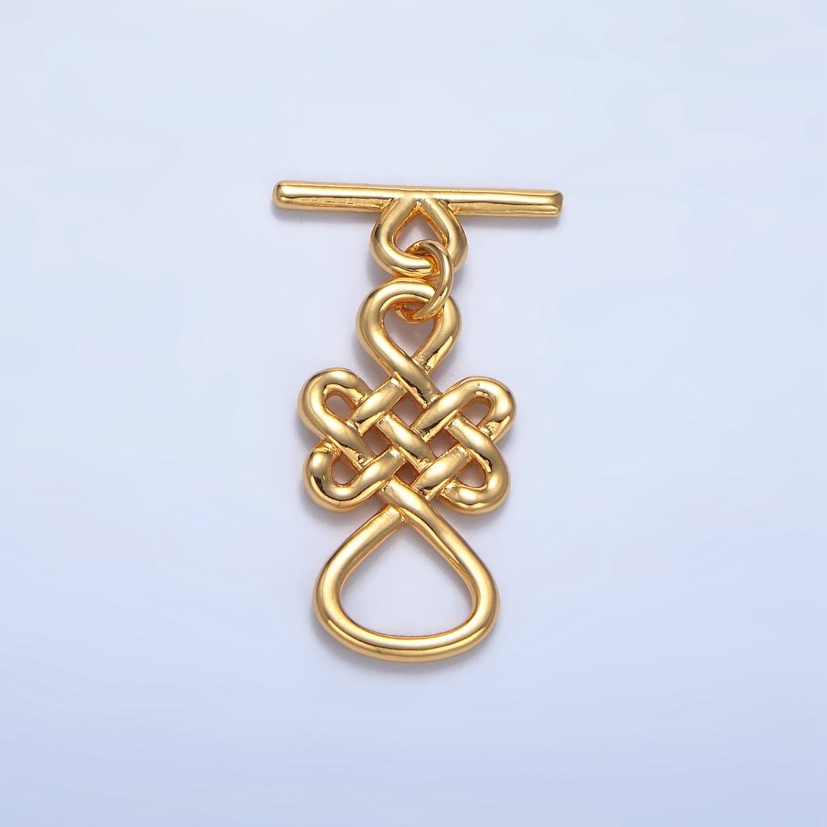 24K Gold Filled Geometric Artisan Toggle Clasps Closure in Gold & Silver | Z494