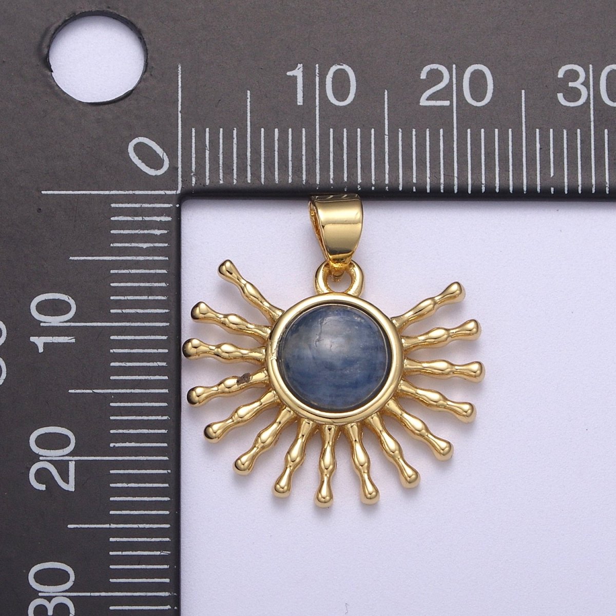 24K Gold Filled Geometric Sun Pendant Necklace, Sunray Charm, Celestial Sunbeam Inspired H-114 H-116 - H-117