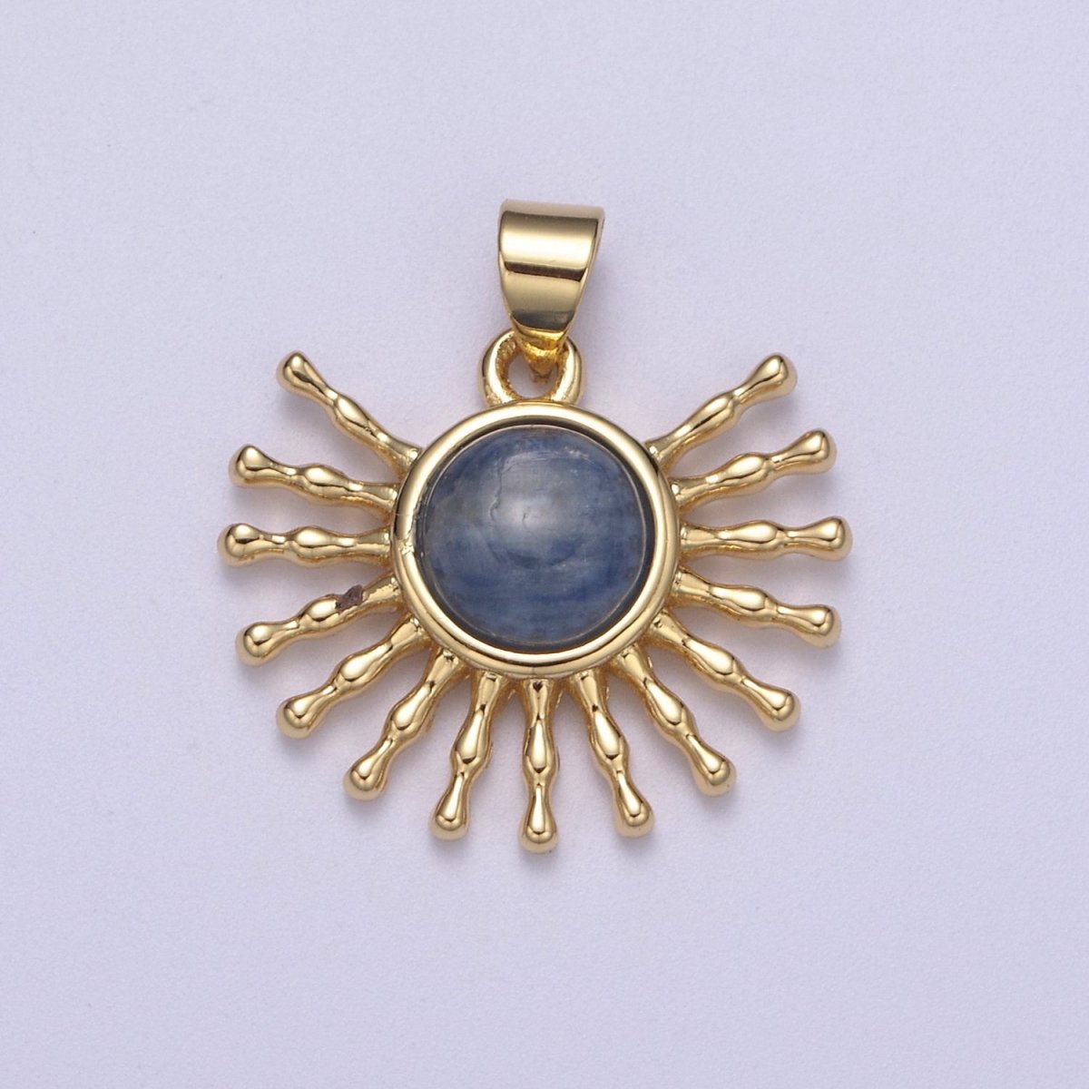 24K Gold Filled Geometric Sun Pendant Necklace, Sunray Charm, Celestial Sunbeam Inspired H-114 H-116 - H-117