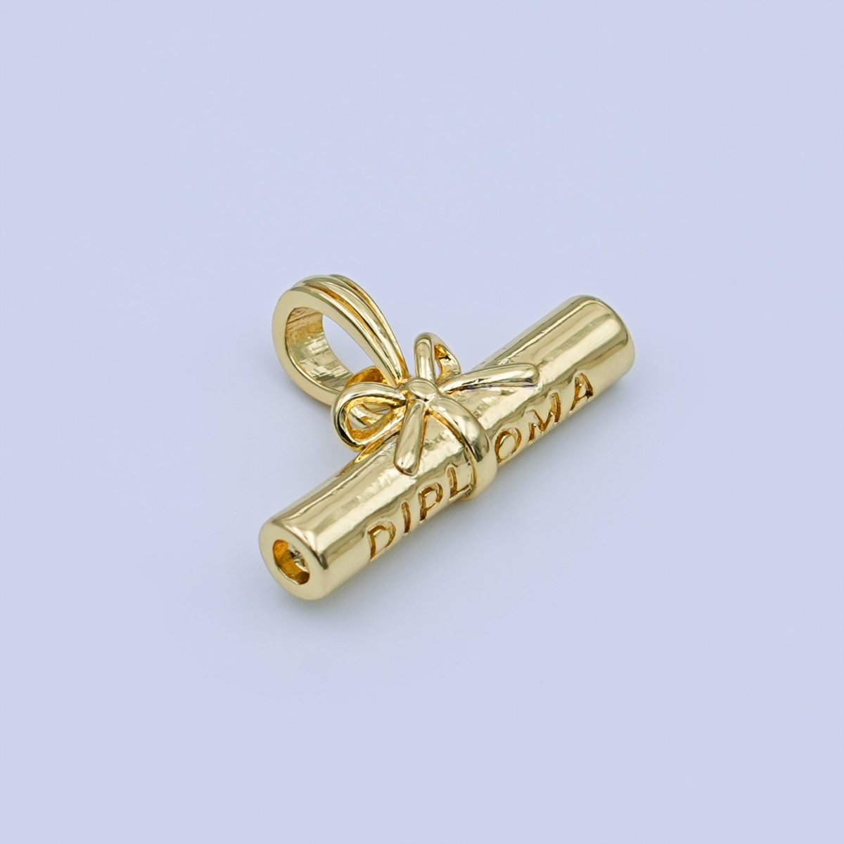 24K Gold Filled Graduate Diploma Engraved Charm | AA1485 - DLUXCA