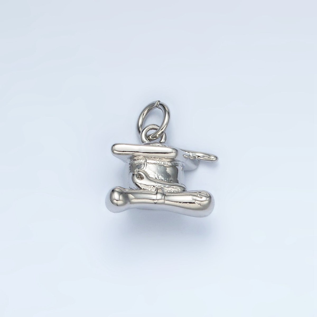 24K Gold Filled Graduation Cap Mini Charm in Gold & Silver | AG864