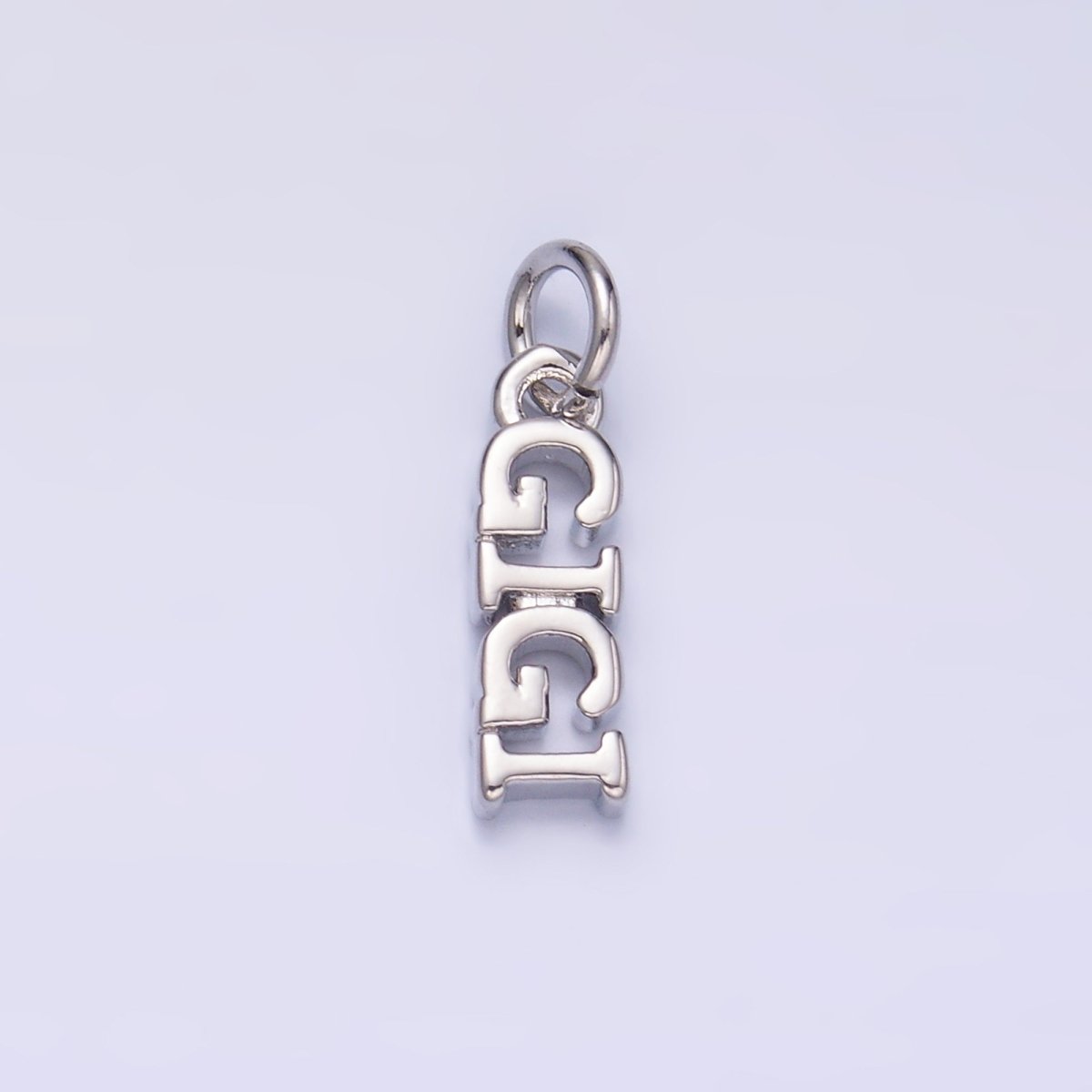 24K Gold Filled Grandma "GIGI" Script Charm in Gold & Silver | W424