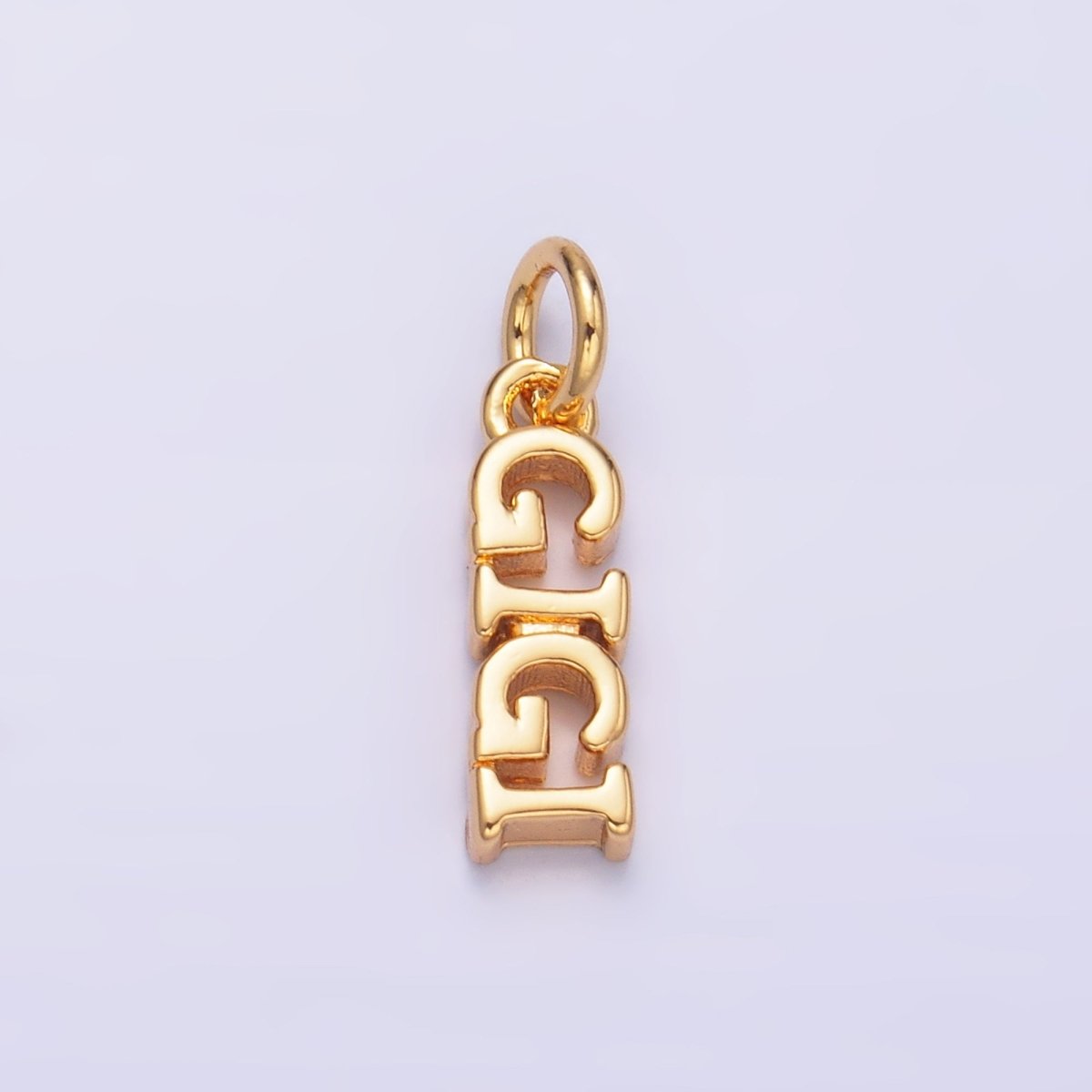 24K Gold Filled Grandma "GIGI" Script Charm in Gold & Silver | W424