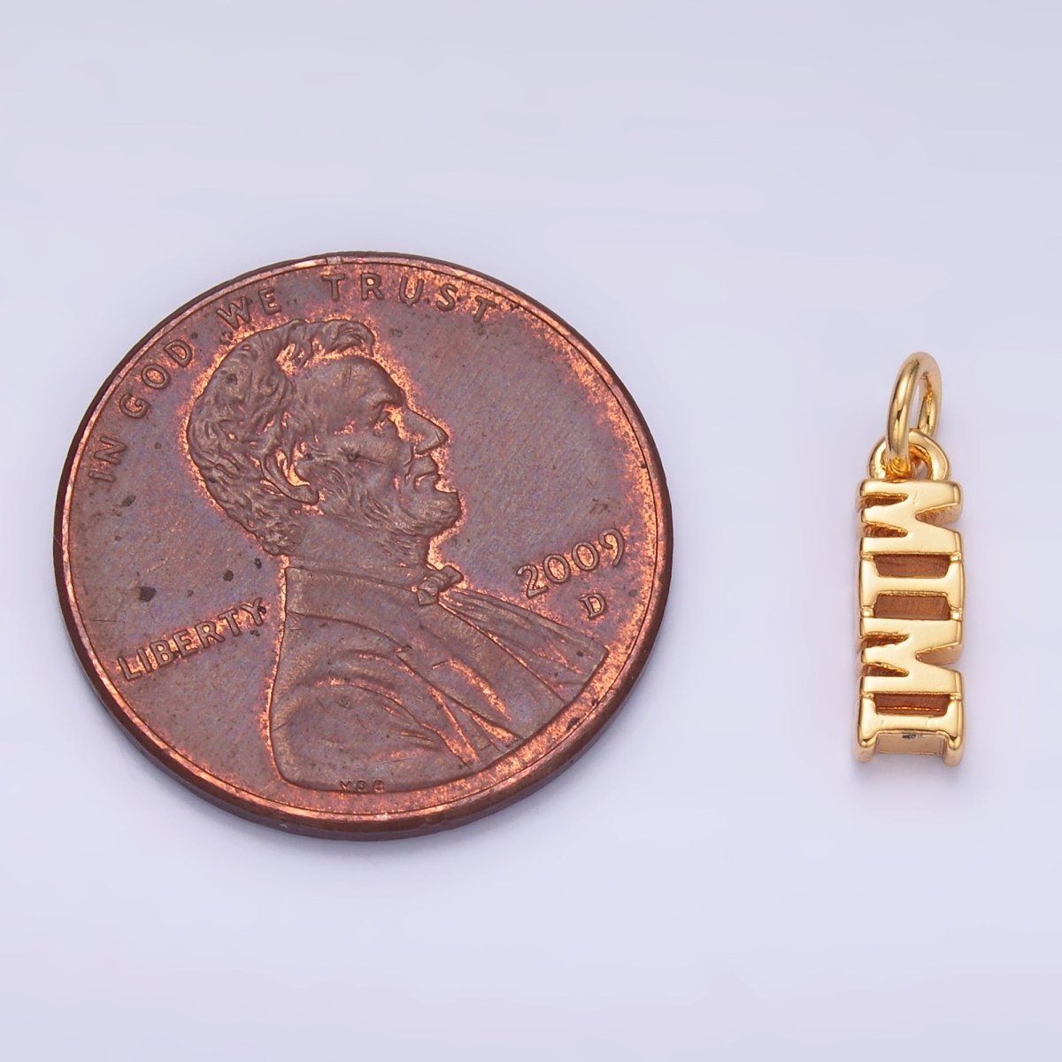 24K Gold Filled Grandmother "MIMI" Script Charm in Gold & Silver | W425
