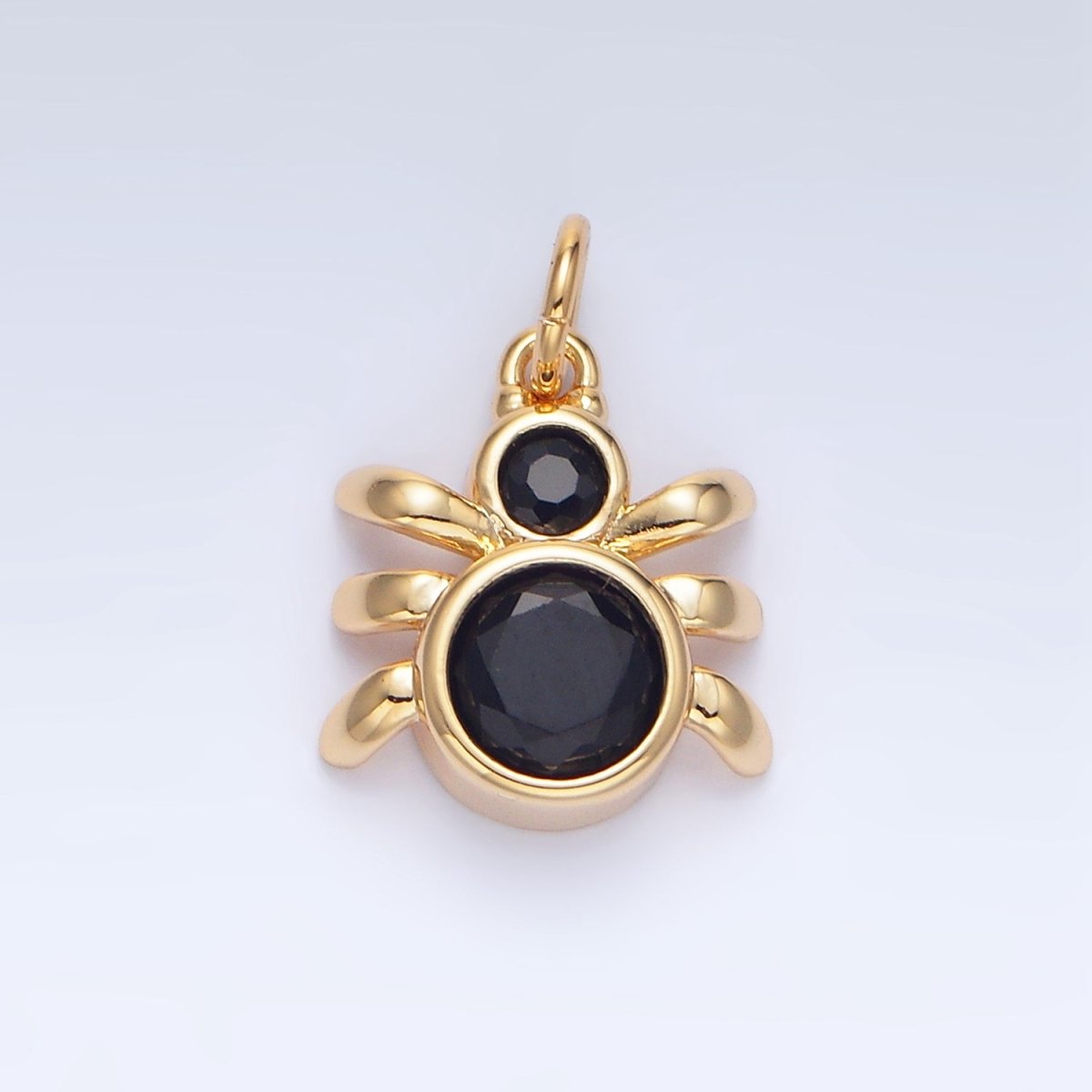 24K Gold Filled Green, Black, Red CZ Insect Spider Charm | X886 - X901