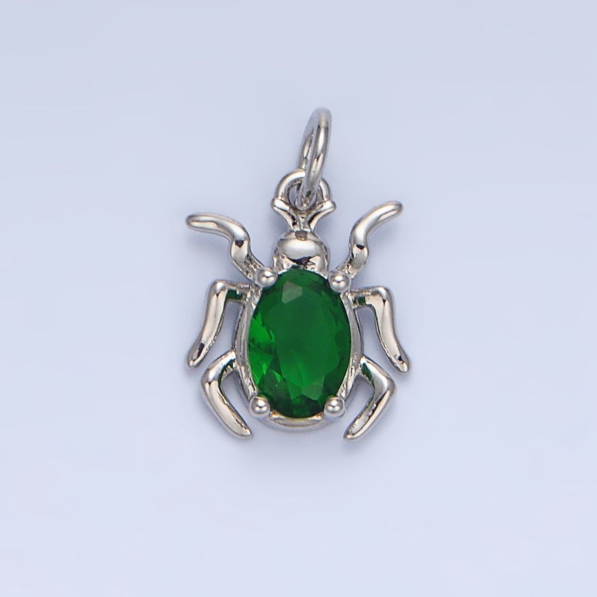 24K Gold Filled Green, Black, Red CZ Spider Insect Charm | X902 - X904