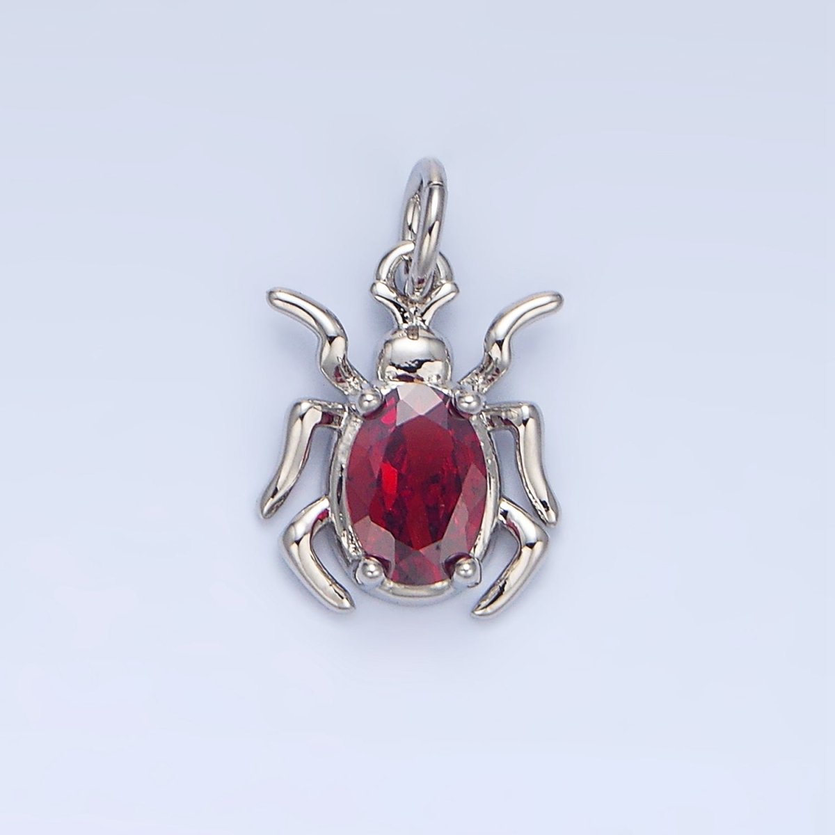 24K Gold Filled Green, Black, Red CZ Spider Insect Charm | X902 - X904