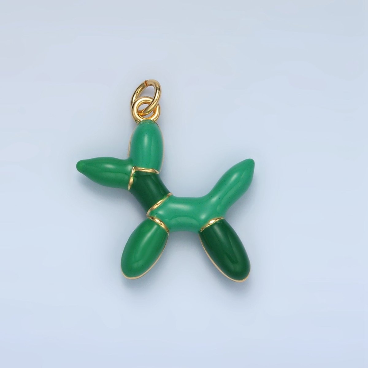 24K Gold Filled Green, Red, Blue Enamel Balloon Animal Charm | M139 - M140