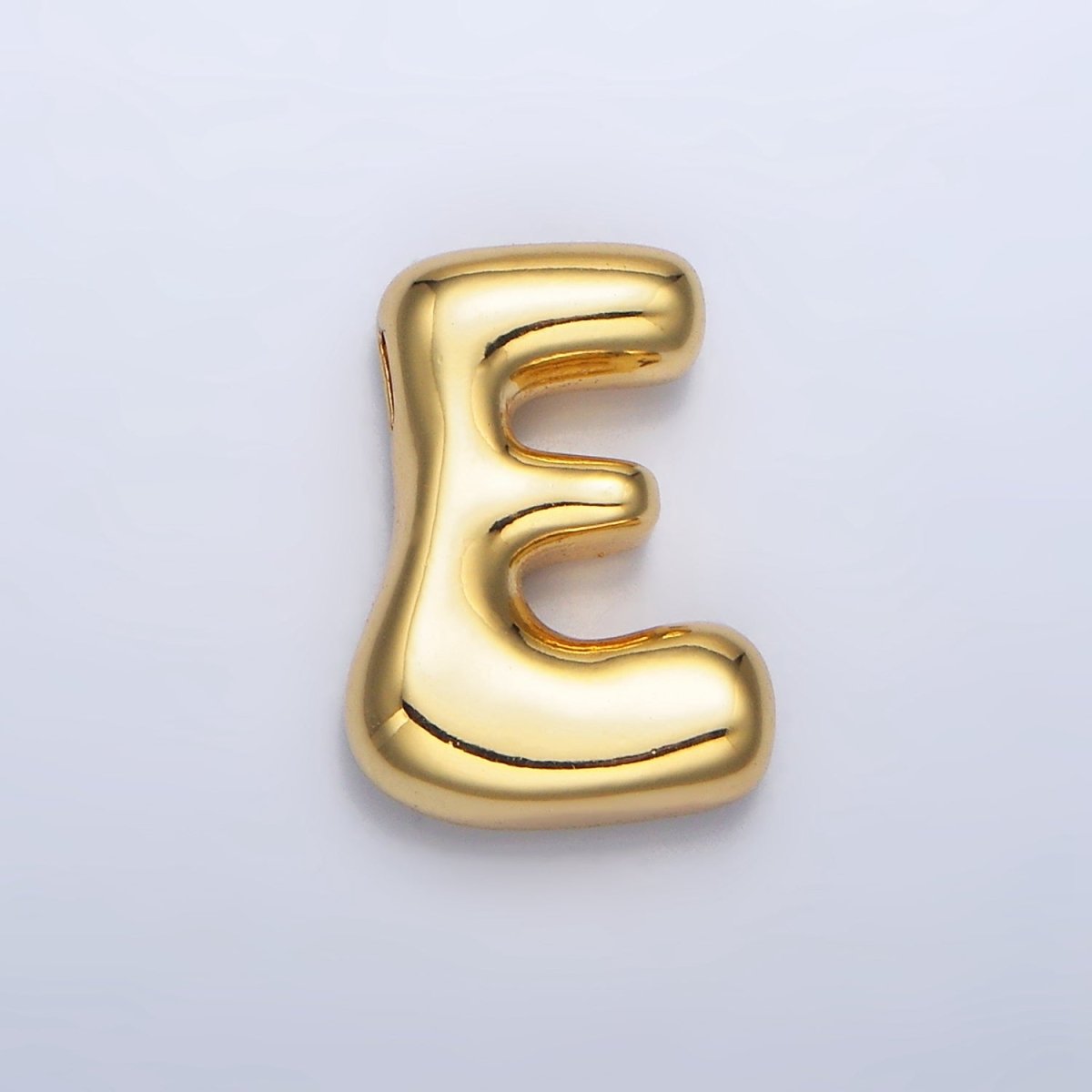 24K Gold Filled Groovey Chubby Balloon Letter Initial Pendant | A1630 - A1642