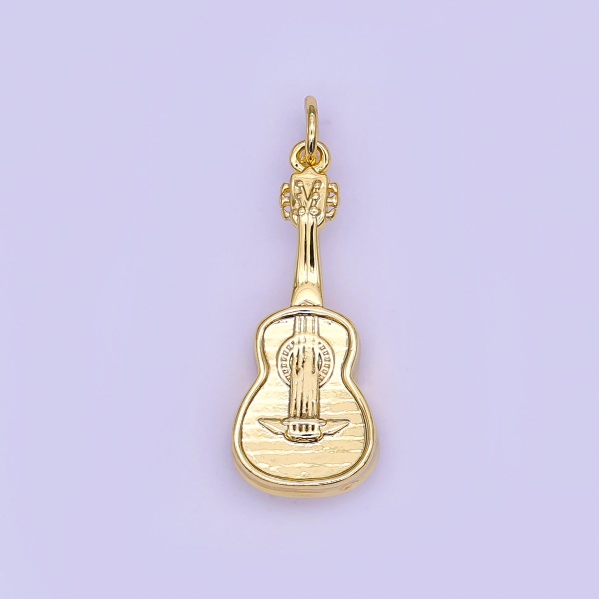 24K Gold Filled Guitar Musical Instrument Multidimensional 3D Charm | N122 - DLUXCA