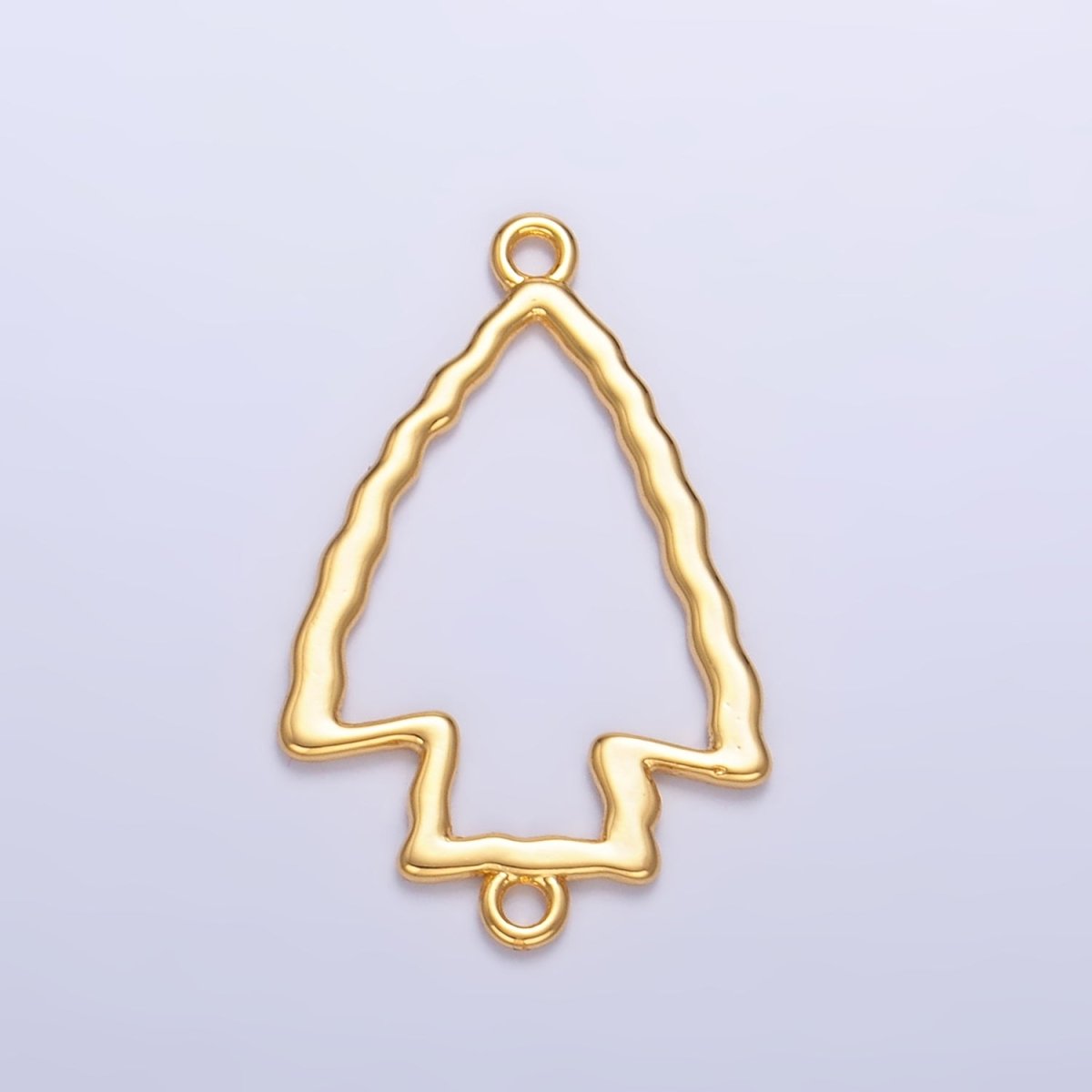 24K Gold Filled Hammered Arrow Open Charm Connector in Gold & Silver | F833