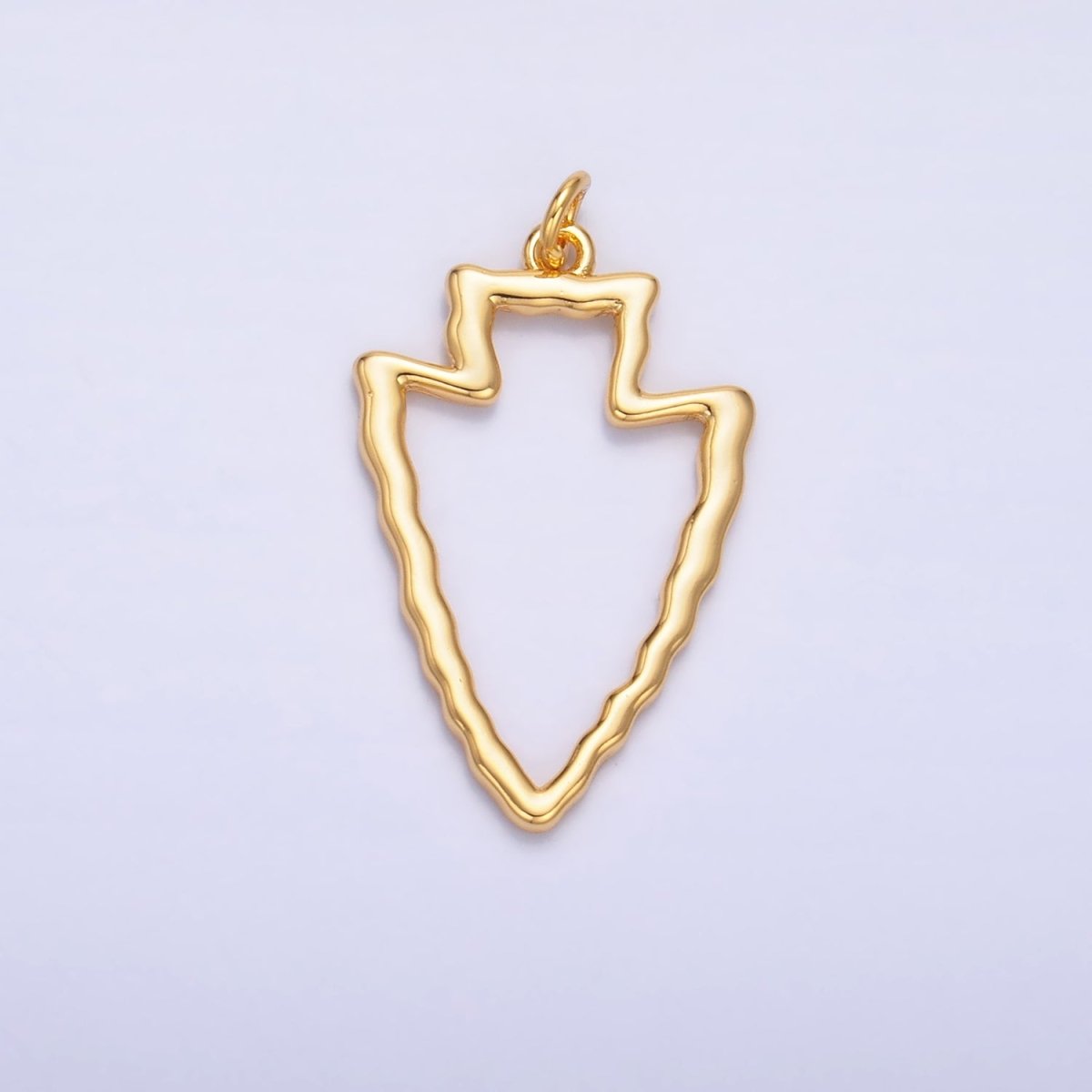 24K Gold Filled Hammered Arrow Open Minimalist Charm in Gold & Silver | W140
