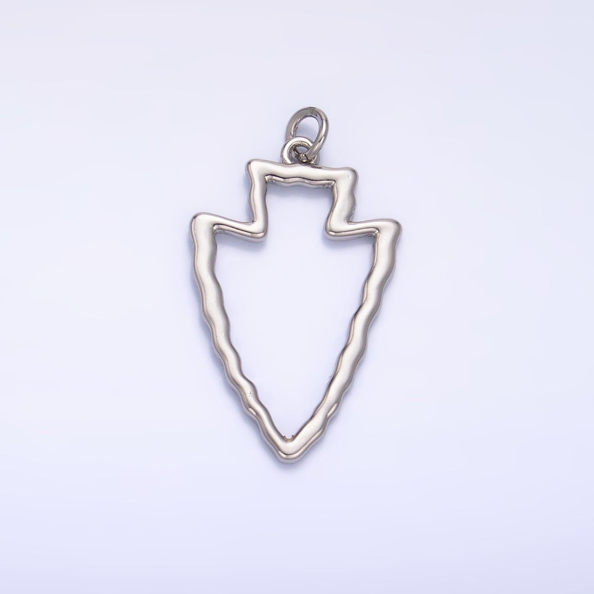 24K Gold Filled Hammered Arrow Open Minimalist Charm in Gold & Silver | W140