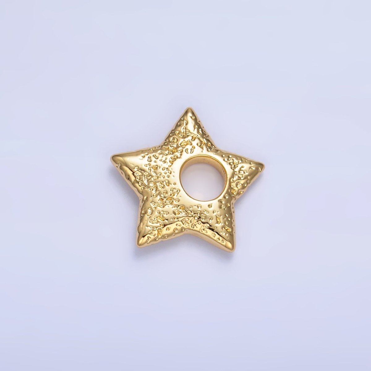 24K Gold Filled Hammered Celestial Star Pendant in Gold & Silver | B629
