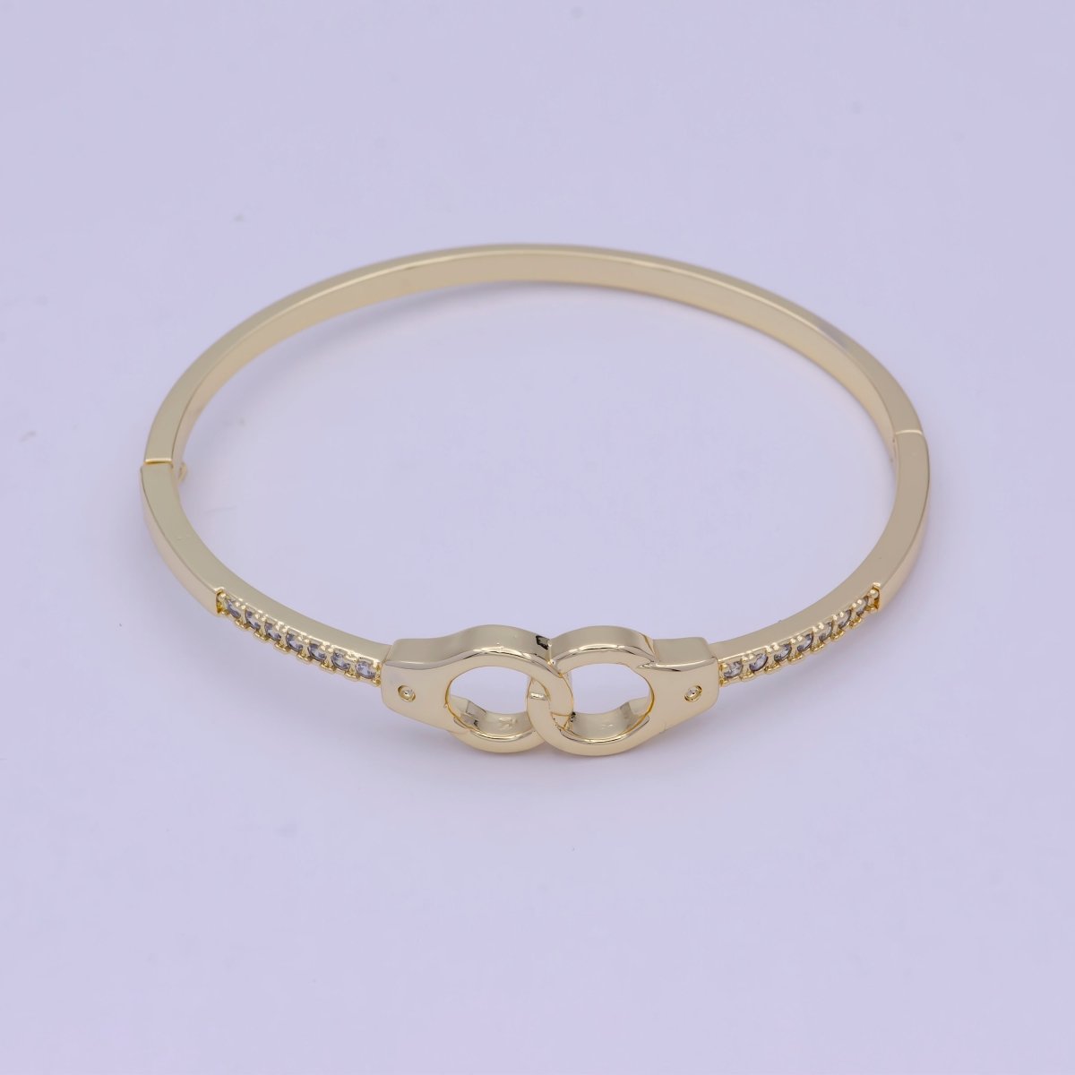 24k Gold Filled Handcuff Bracelet Hand Cuff Bangle Dazzling Stackable Bracelet | WA-1022 Clearance Pricing