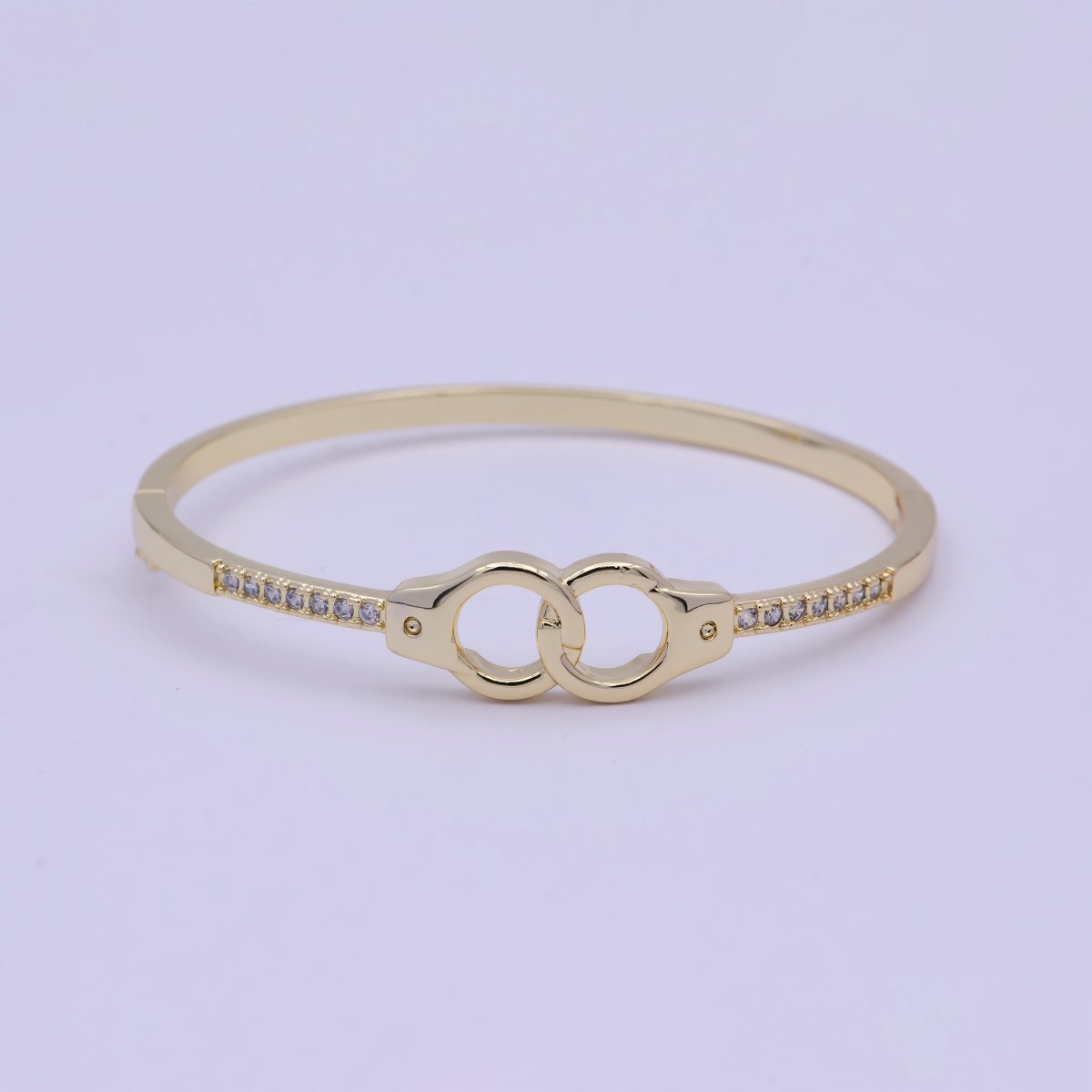 24k Gold Filled Handcuff Bracelet Hand Cuff Bangle Dazzling Stackable Bracelet | WA-1022 Clearance Pricing