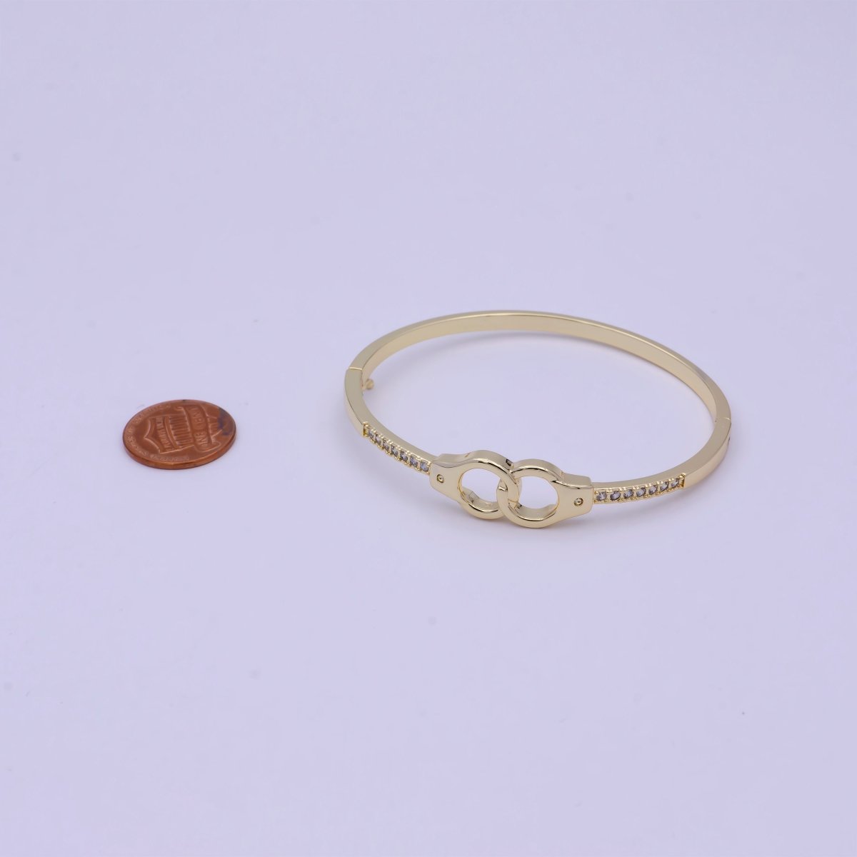 24k Gold Filled Handcuff Bracelet Hand Cuff Bangle Dazzling Stackable Bracelet | WA-1022 Clearance Pricing