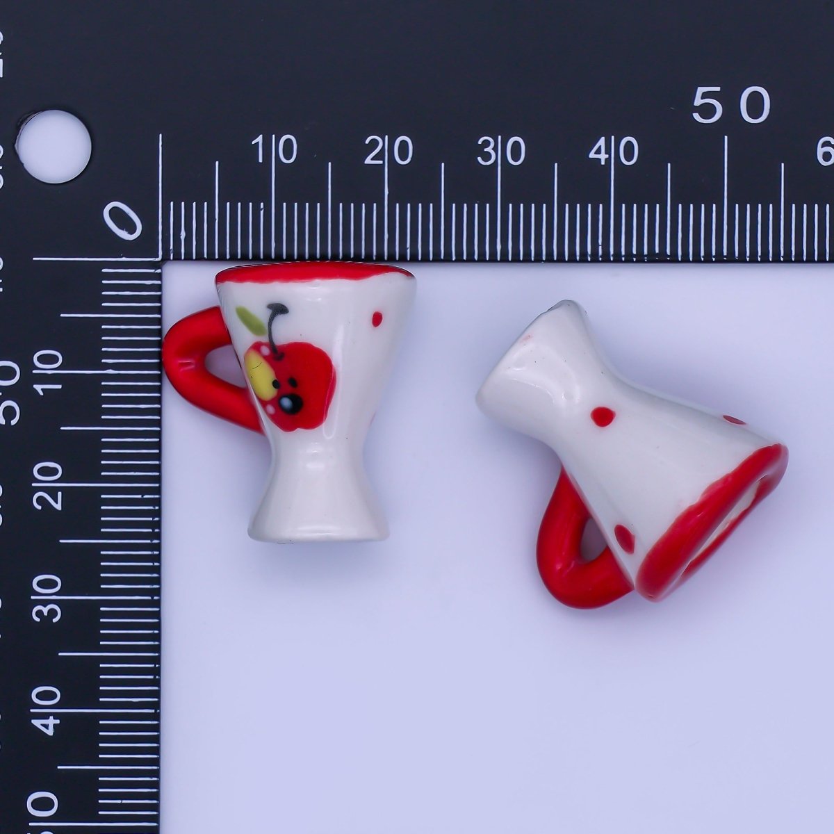 24K Gold Filled Handmade Apple Mug Porcelain Ceramic | AH401 - DLUXCA