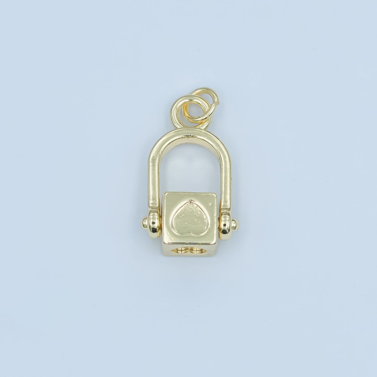 24K Gold Filled Heart Bead Swivel Charm | N116 - DLUXCA