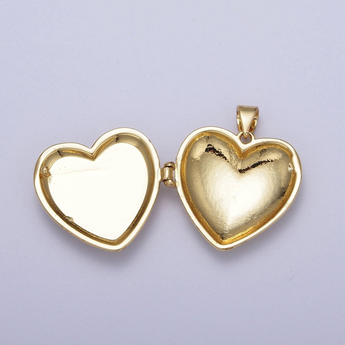 24K Gold Filled Heart Black, Blue, Pink, White, Green Locket Pendant H-151 H-152 H-160 H-163 H-164