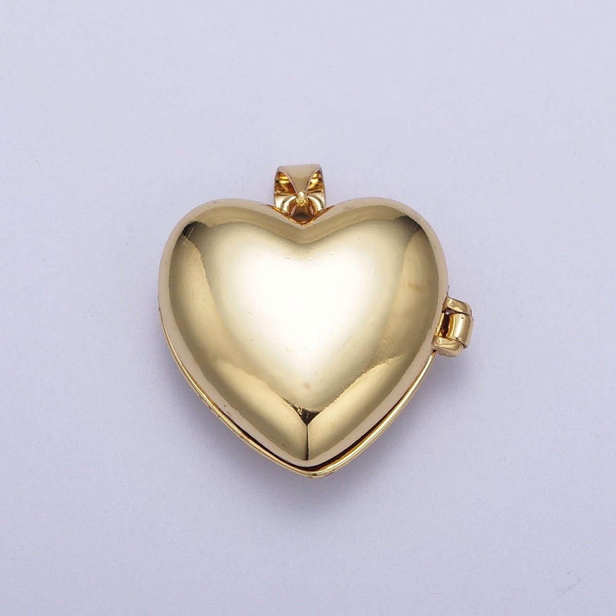 24K Gold Filled Heart Black, Blue, Pink, White, Green Locket Pendant H-151 H-152 H-160 H-163 H-164