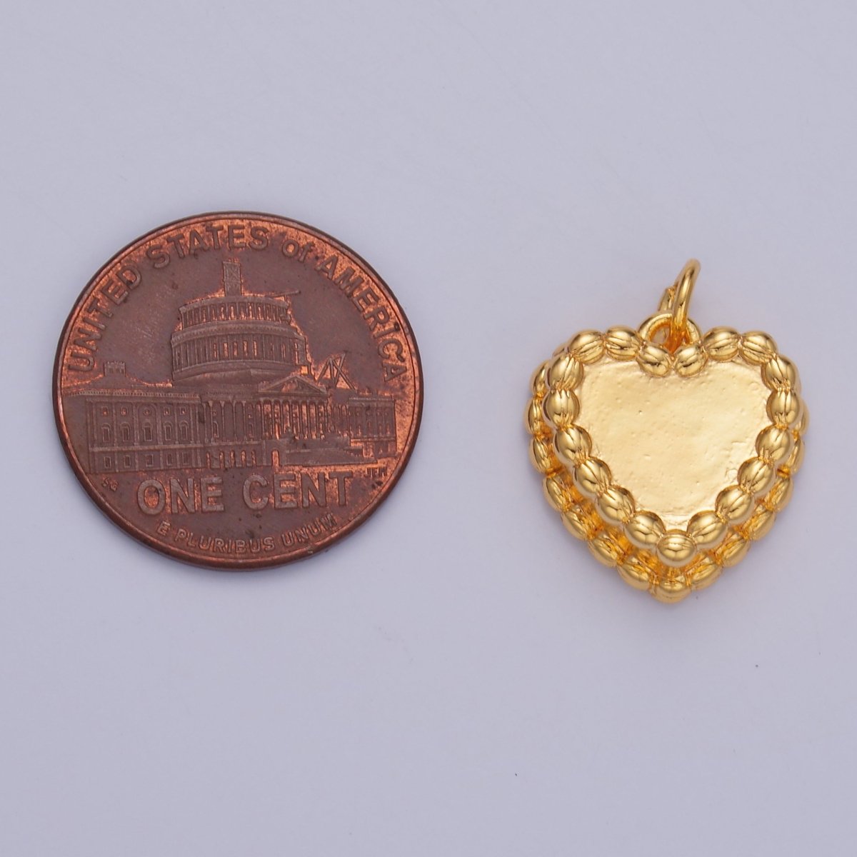 24K Gold Filled Heart Cake Pastry Desert Multidimensional Charm in Gold & Silver | W413