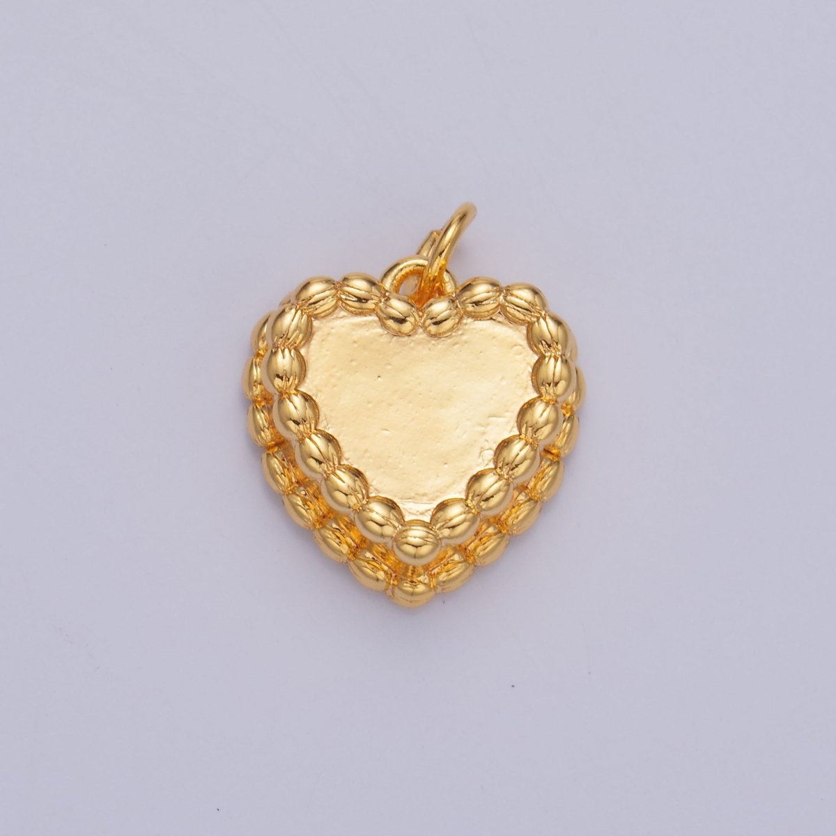 24K Gold Filled Heart Cake Pastry Desert Multidimensional Charm in Gold & Silver | W413
