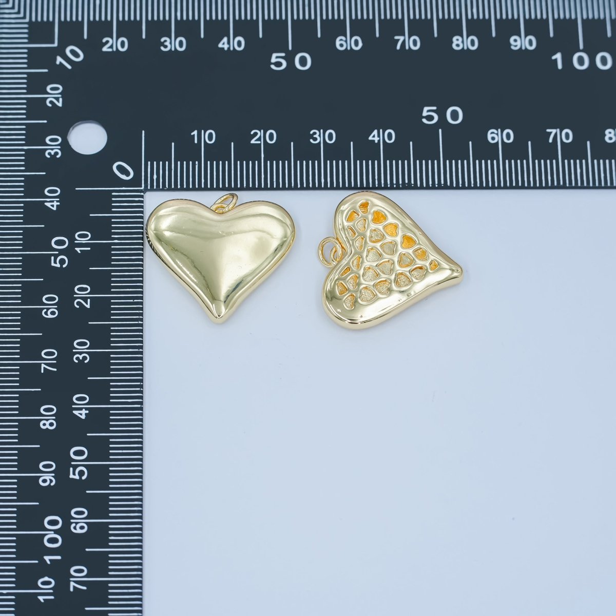 24K Gold Filled Heart Minimalist Filigree Charm | N080 - DLUXCA