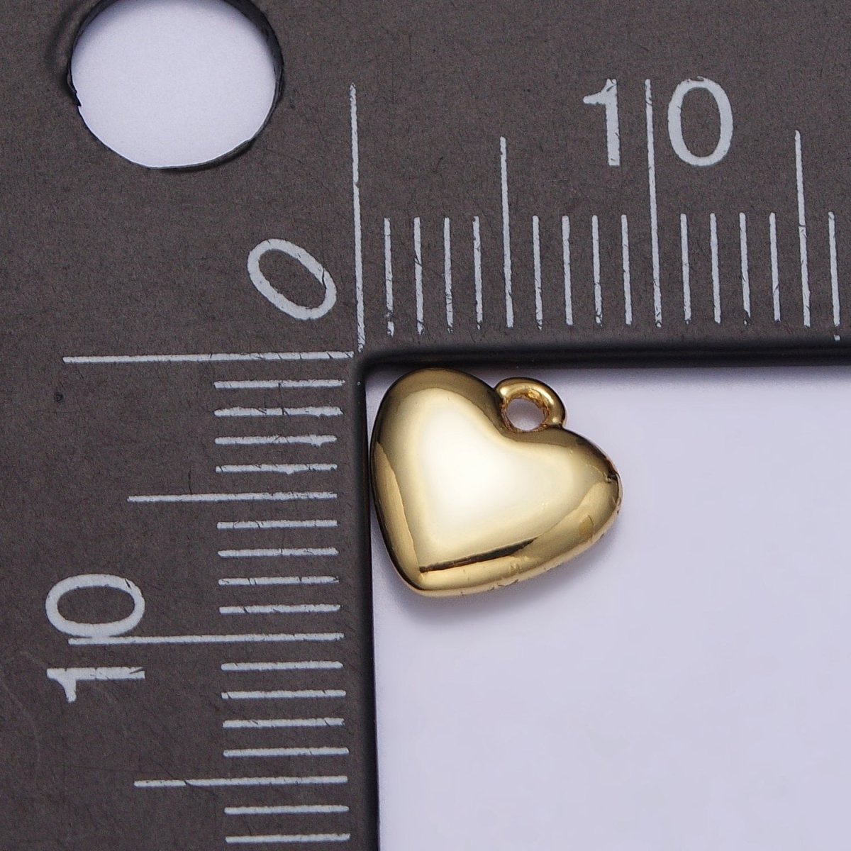 24K Gold Filled Heart Valentine Love Add-On Charm in Gold & Silver | AC-347 AC-348