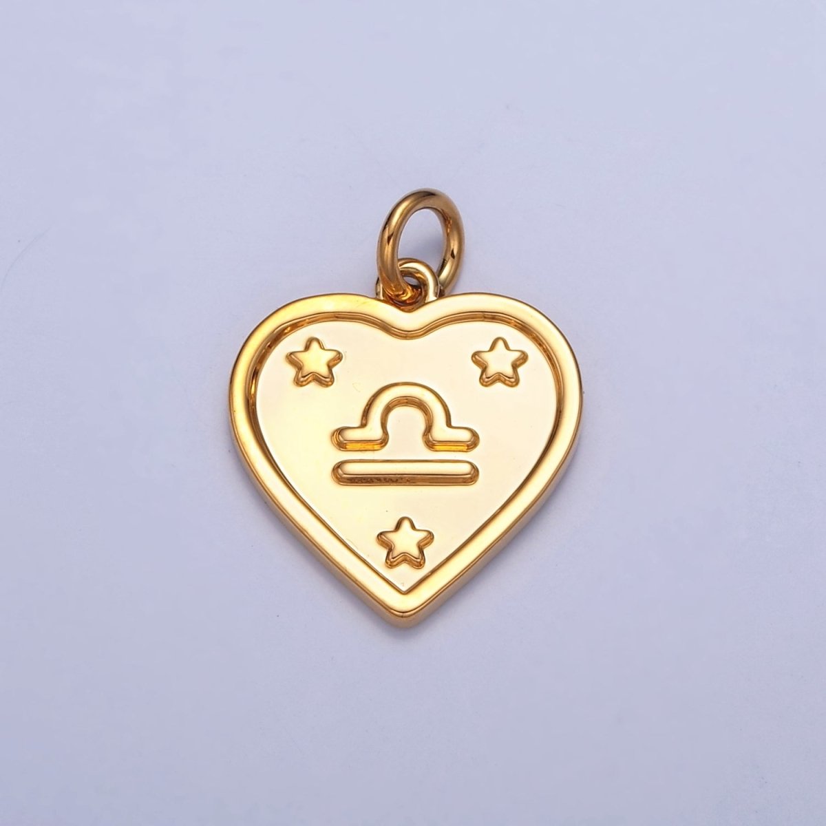 24k Gold Filled Heart Zodiac Charm Dainty Astrological Zodiac Signs Add on Charm A-A1451-A-A1456