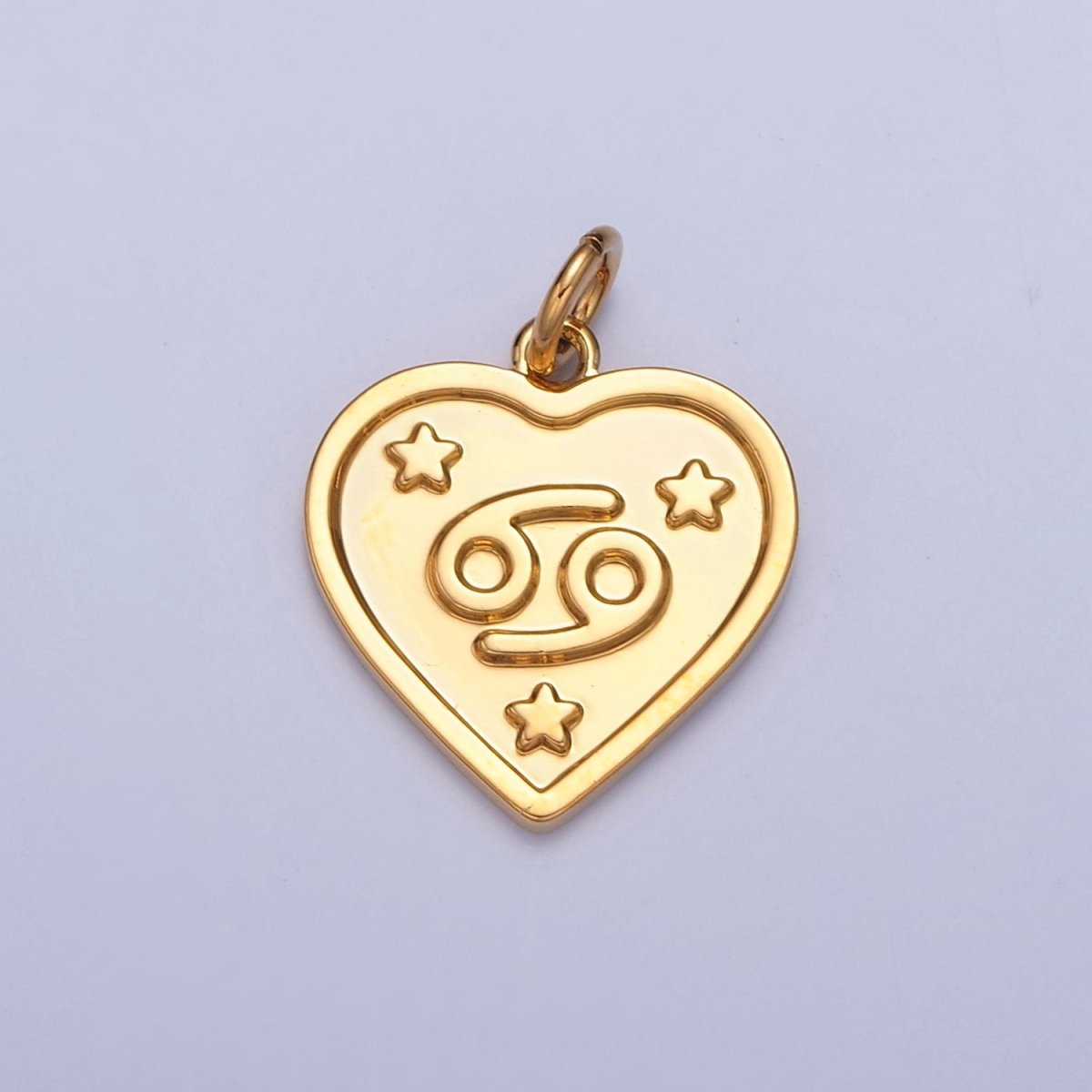24k Gold Filled Heart Zodiac Charm Dainty Astrological Zodiac Signs Add on Charm A-A1451-A-A1456