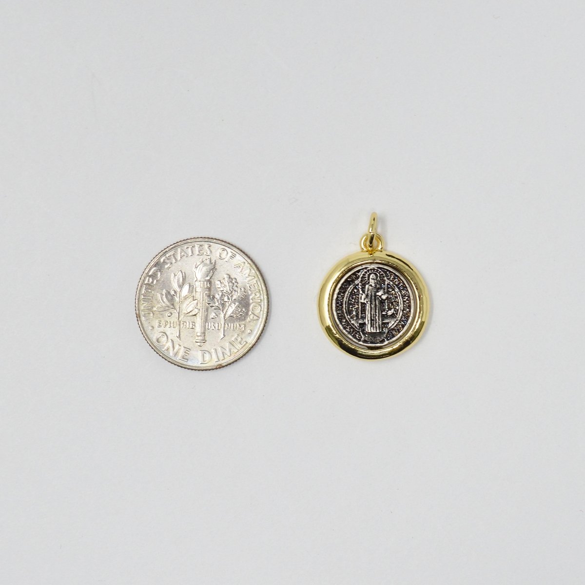 24K Gold Filled Holy Mary Charm E-120 - DLUXCA
