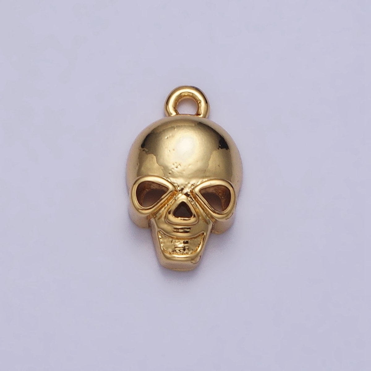 24K Gold Filled Human Skeleton Skull Add-On Charm in Gold & Silver | AC341 AC342