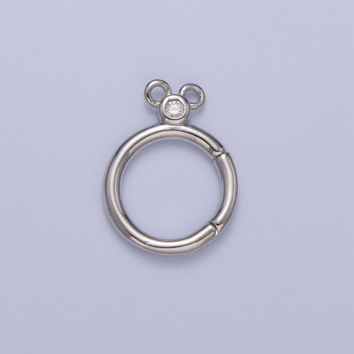 24K Gold Filled Jewelry Closure, Round Toggle Clasps with Cubic Zirconia L-790~L-793