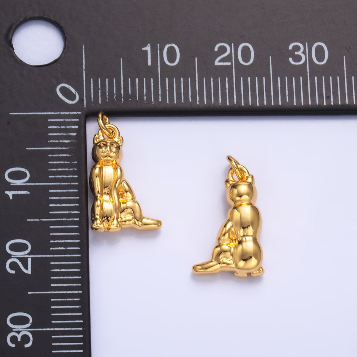 24K Gold Filled Kitty Cat Multidimensional 3D Charm | N025 - DLUXCA