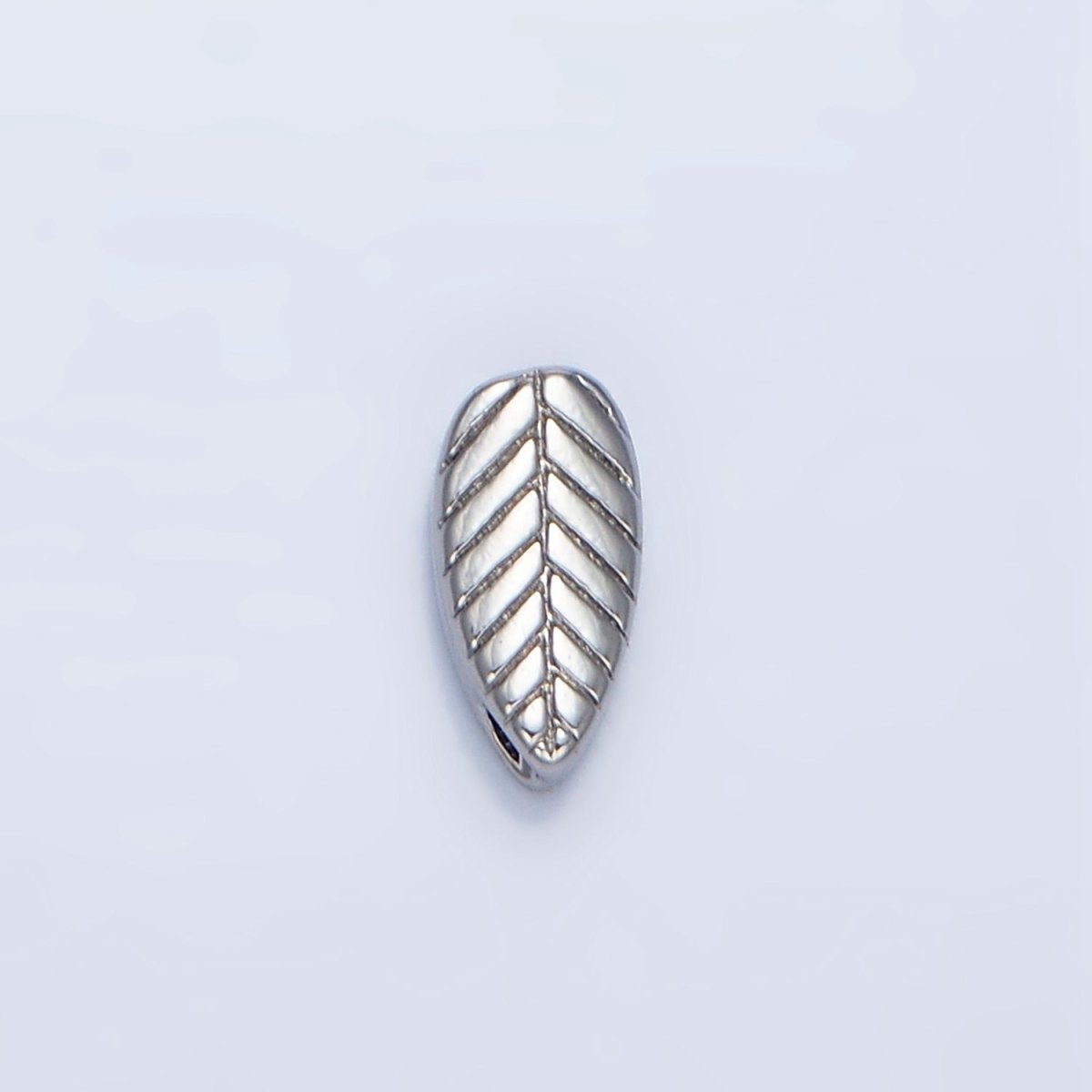 24K Gold Filled Leaf Nature Engraved Bead in Gold & Silver | B912