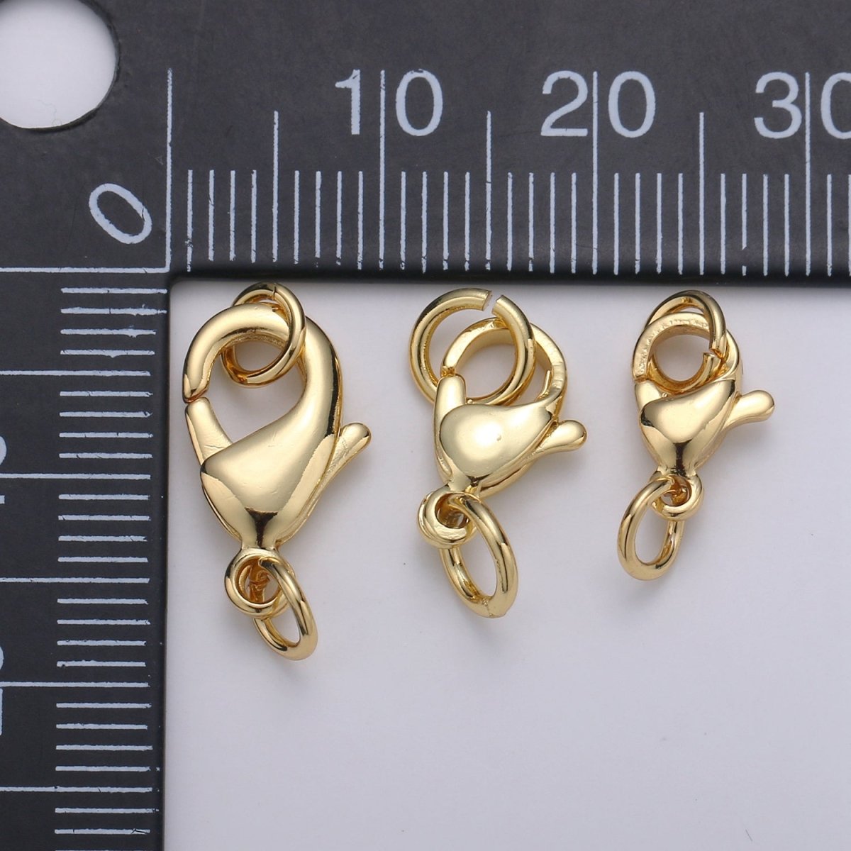 24K Gold Filled Lobster Clasp with Jump Rings for DIY Jewelry Making Necklace Bracelet Anklet  L-129 L-132 L-135