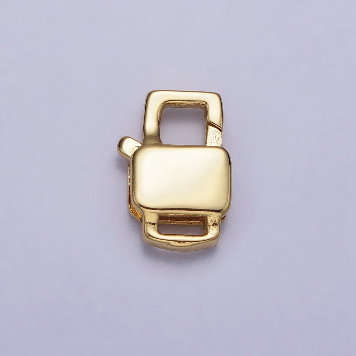 24K Gold Filled Lobster Clasps Geometric Rectangular Jewelry Closure Supply in Gold & Silver | Z-127 Z-128